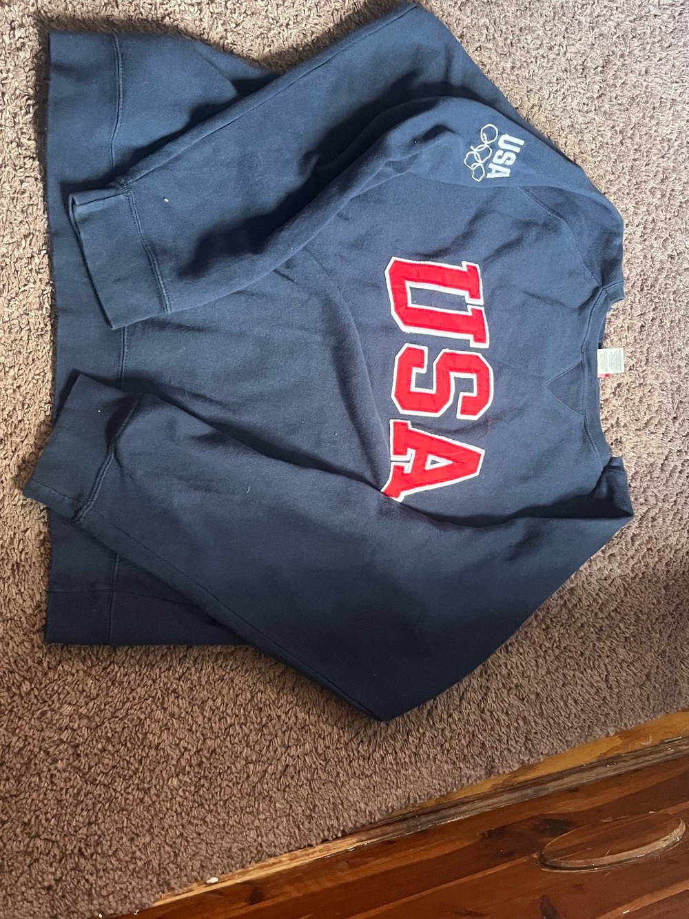 USA Graphic Navy Blue Crewneck Sweatshirt
